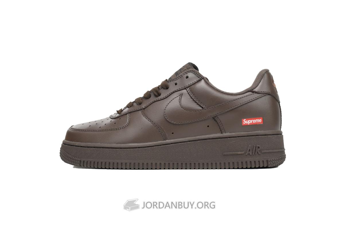 Supreme x Nike Air Force 1 Low "Box Logo - Baroque Brown" CU9225-200