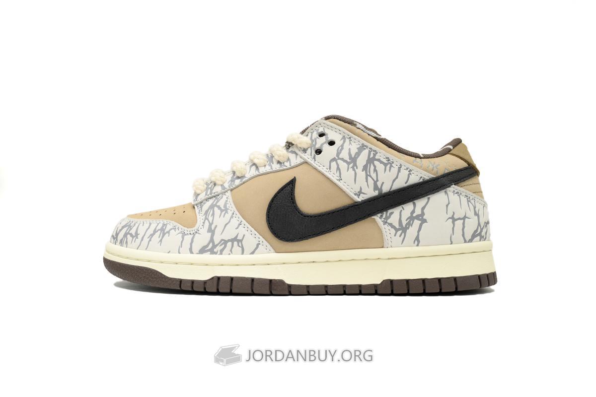 Travis Scott X Nike SB Dunk "Grey White Cashew Fruit" CT5053-010
