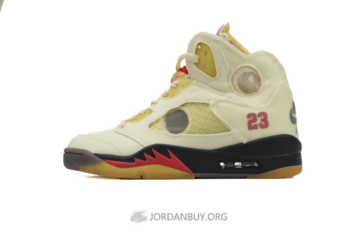 Off-White x Air Jordan 5 Retro "Sail" DH8565-100