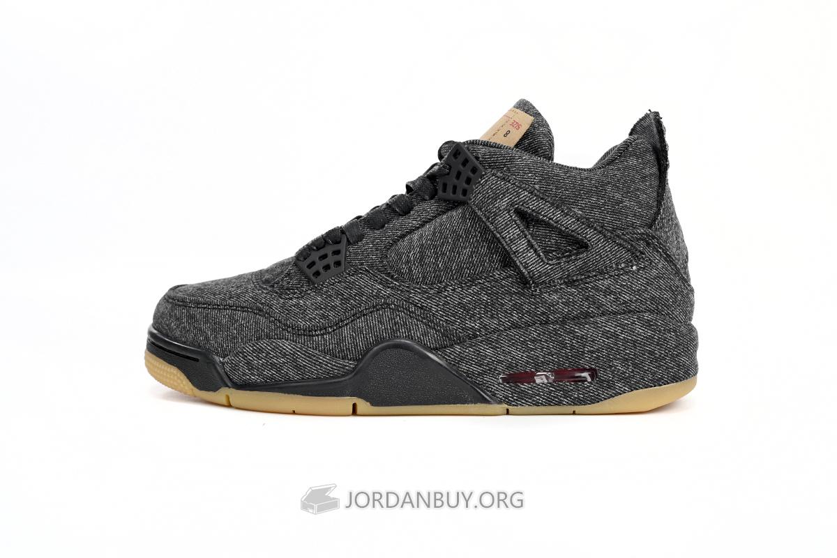 Levis x Air Jordan 4 Retro "Black Denim" AQ9103-001