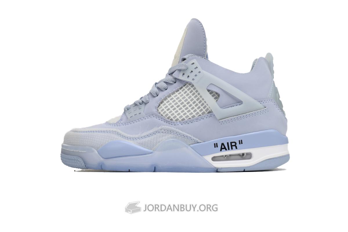 Off-White x Air Jordan 4 Retro "Blue" CV9388-102
