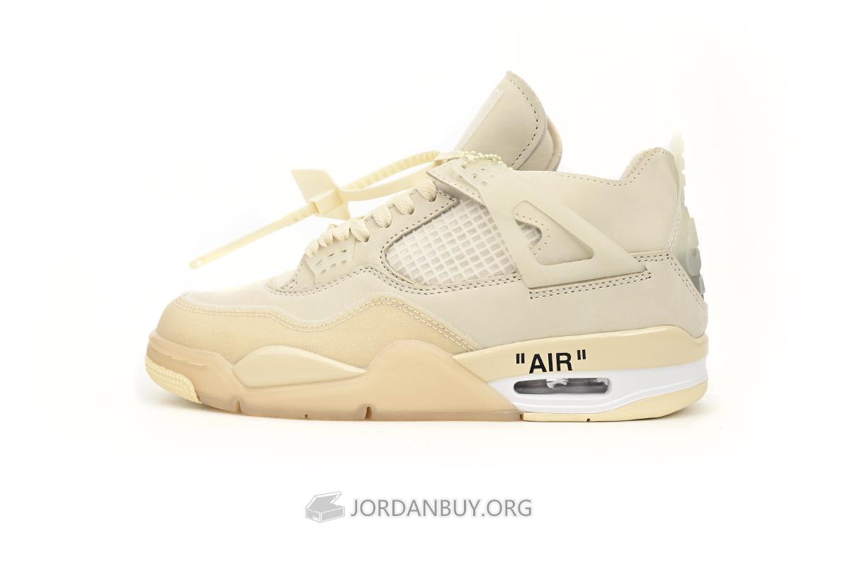Off-White x Air Jordan 4 Retro "Sail" CV9388-100