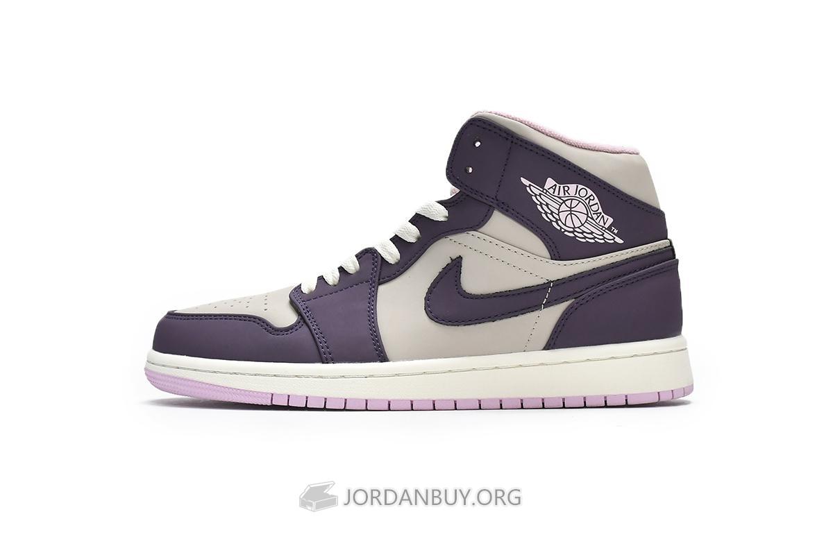 Air Jordan 1 Mid "Pro Purple Desert Sand" 555112-500
