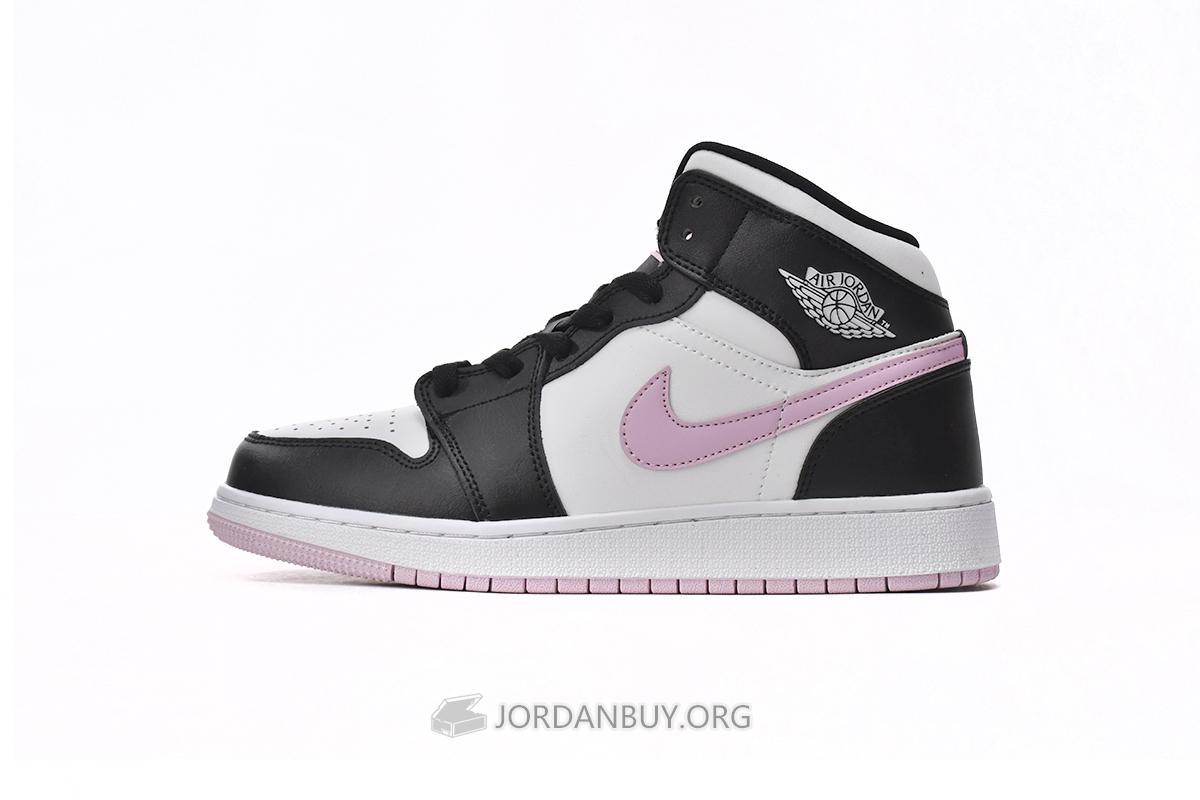 Air Jordan 1 Mid "White Black Light Arctic Pink" 555112-103