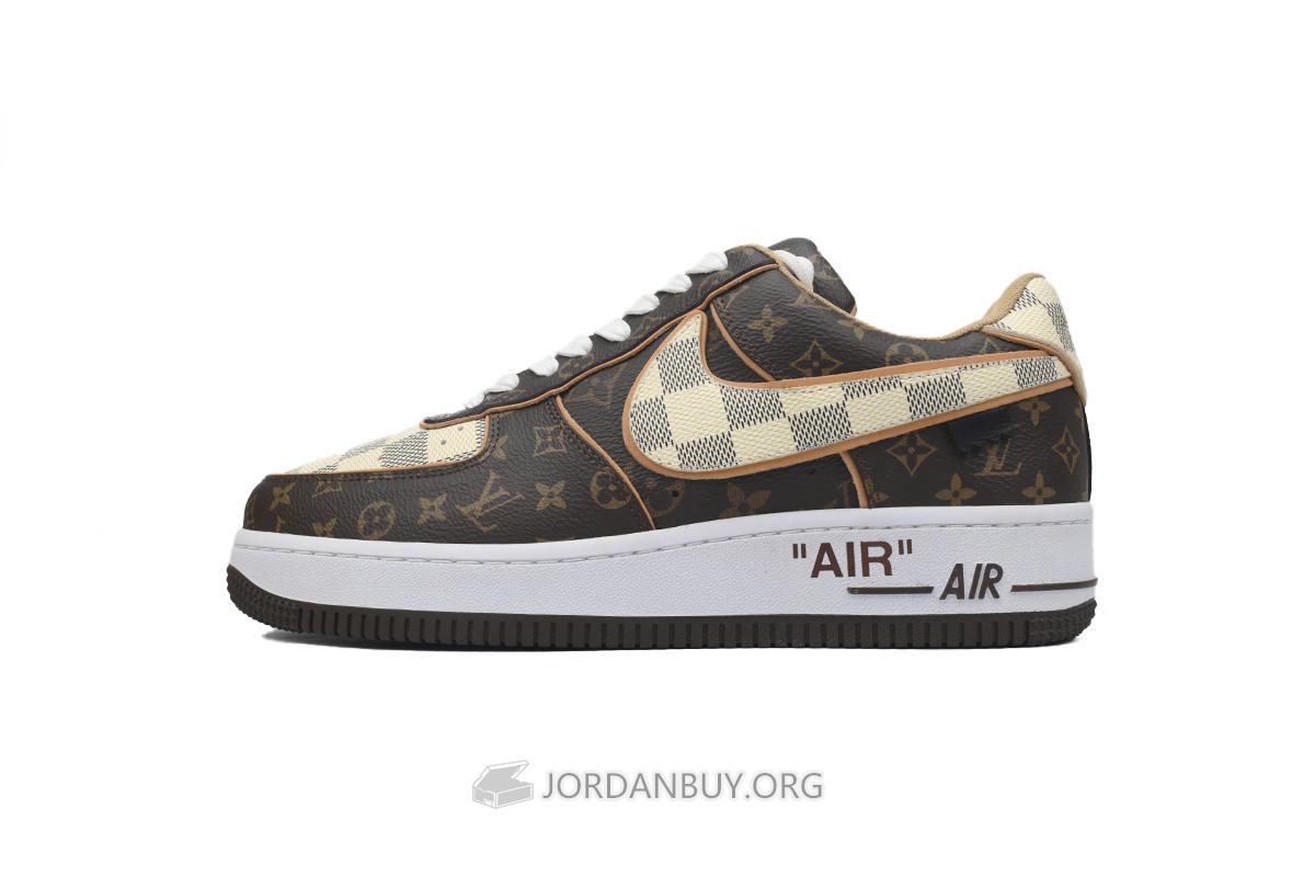 Louis Vuitton lv x Nike Air Force 1 Low "Monogram Brown Damier Azur" LV-X-AF1
