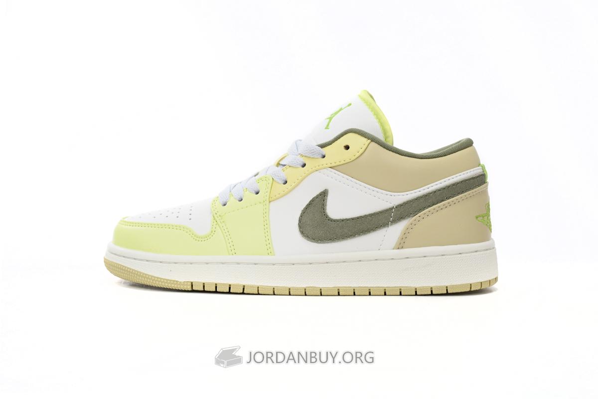 Air Jordan 1 Low "Sail White Oil Green" FD9906-131