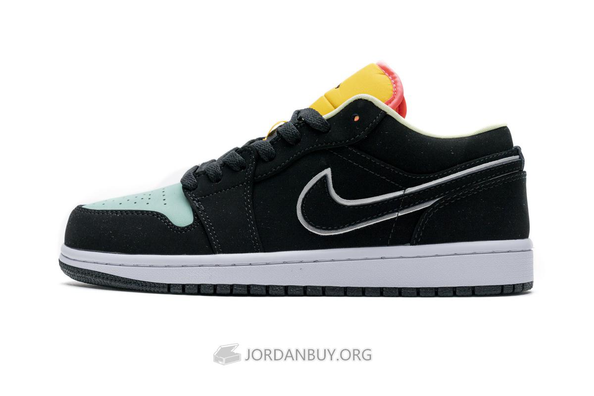 Air Jordan 1 Low "Black Aurora Green Laser Orange" CK3022-013