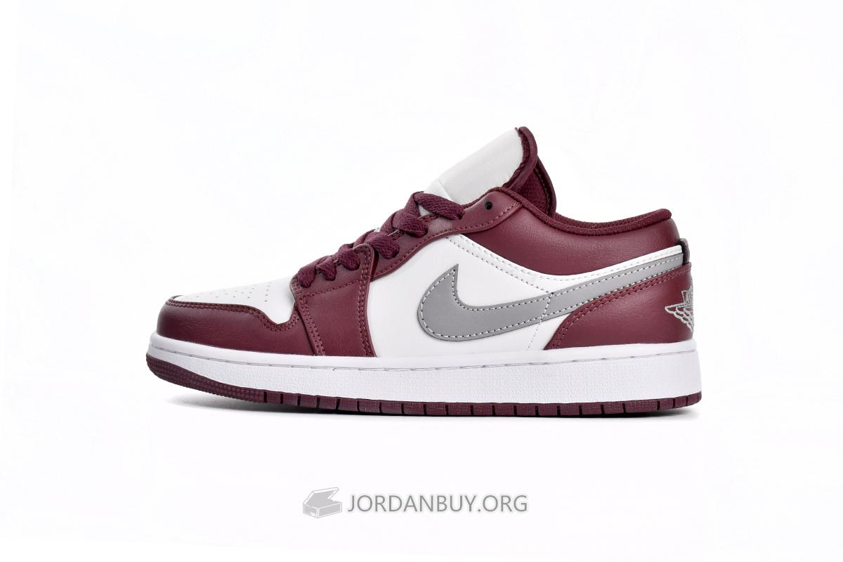 Air Jordan 1 Low "White Bordeaux" 553558-615