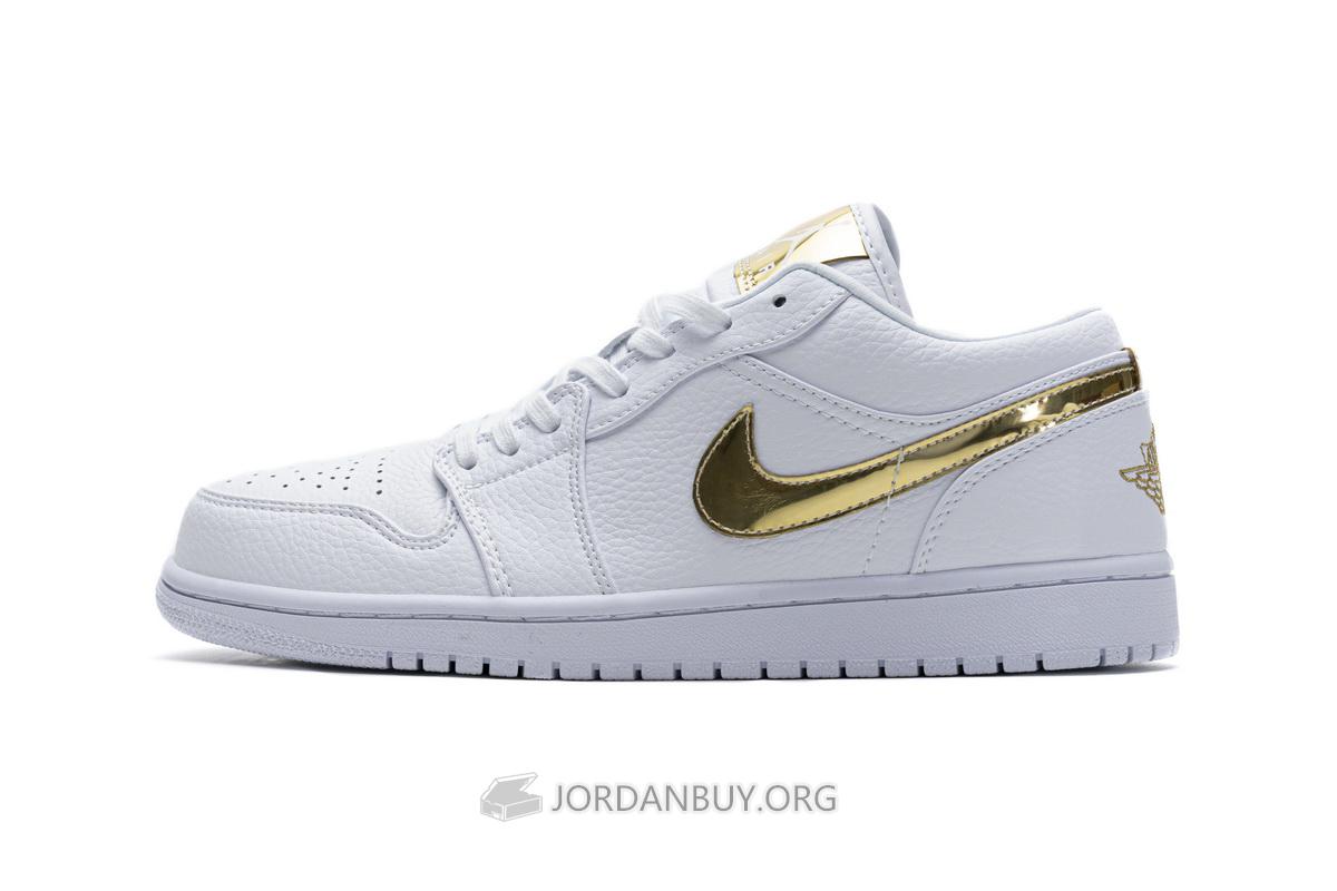 Air Jordan 1 Low "White Metallic Gold" CZ4776-100