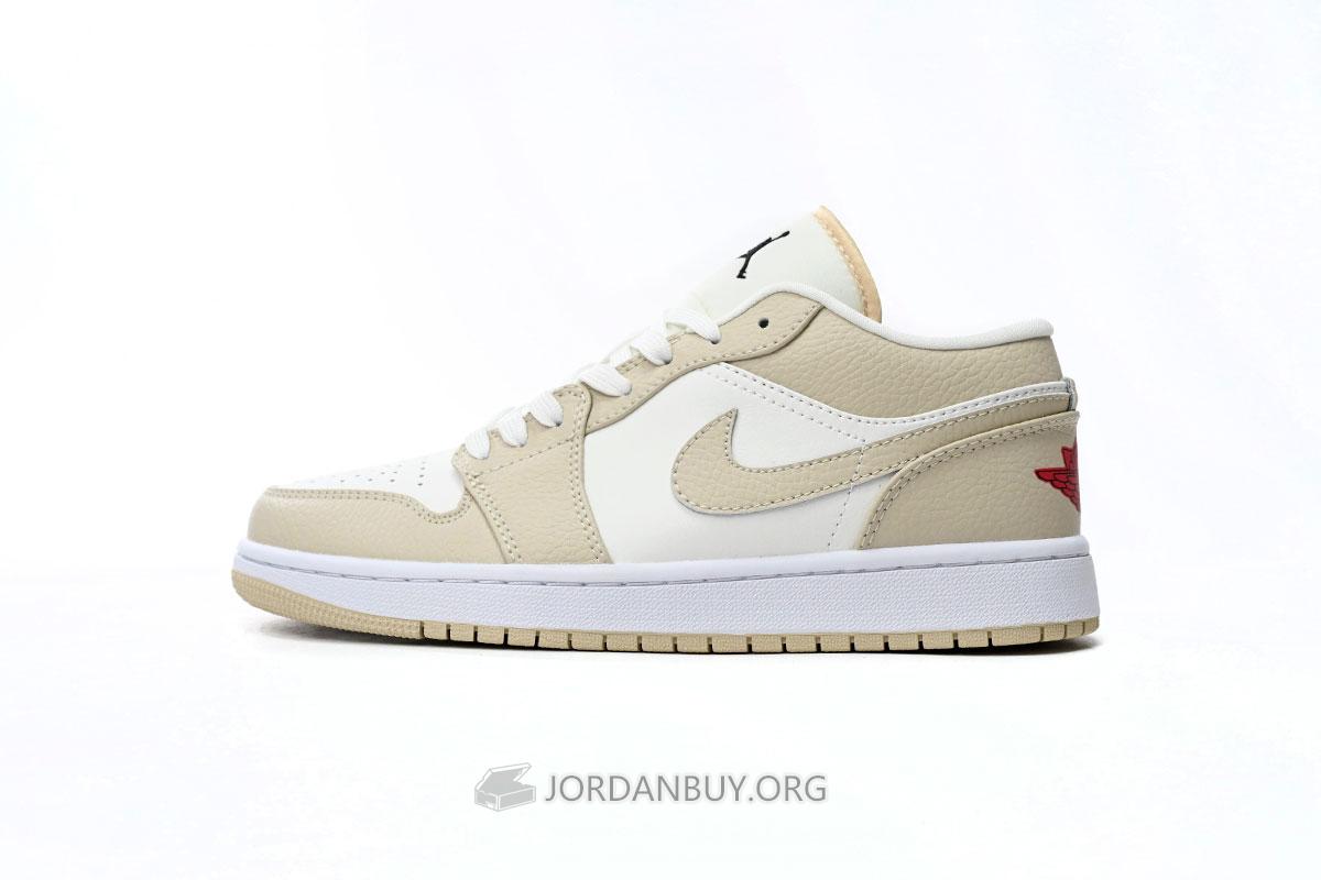 Air Jordan 1 Low SE "Sail Rattan University Red" FB7168-121