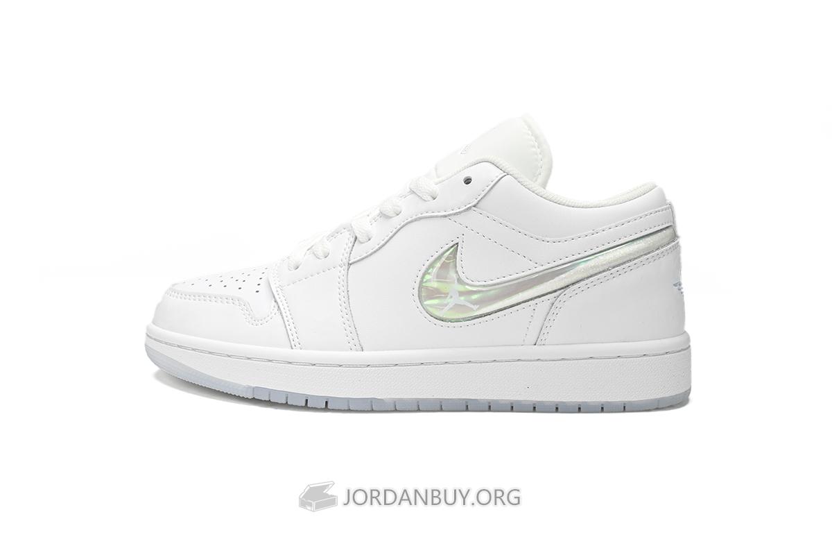 Air Jordan 1 Low SE GS "Glitter Swoosh" FQ9112-100