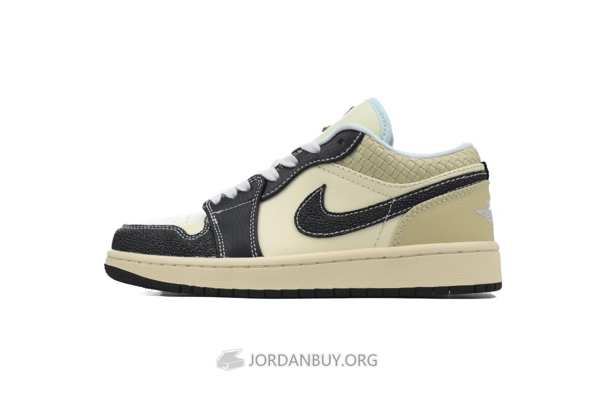 Air Jordan 1 Low SE "Coconut Milk Black Muslin" HQ3437-101