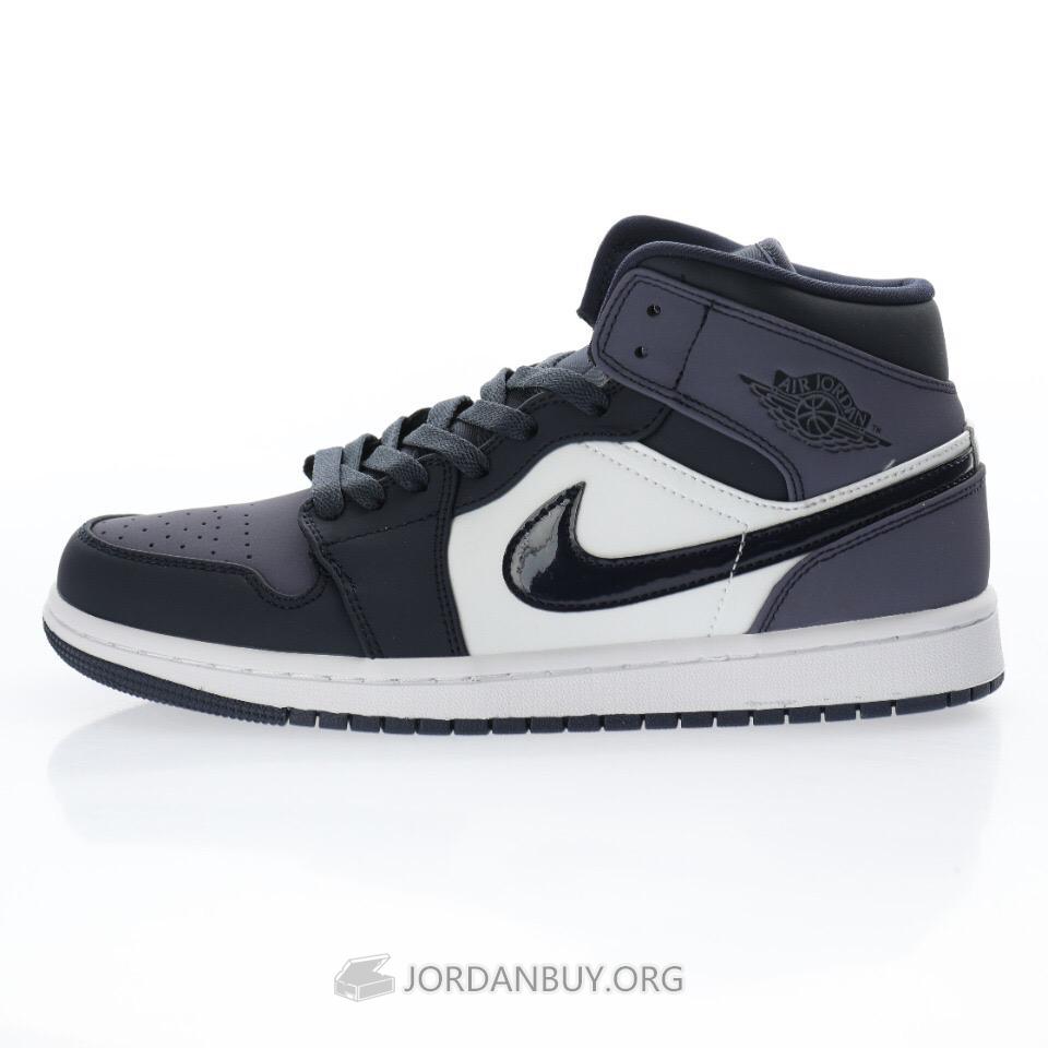 Air Jordan 1 Mid "Obsidian Sanded Purple" 554742-445