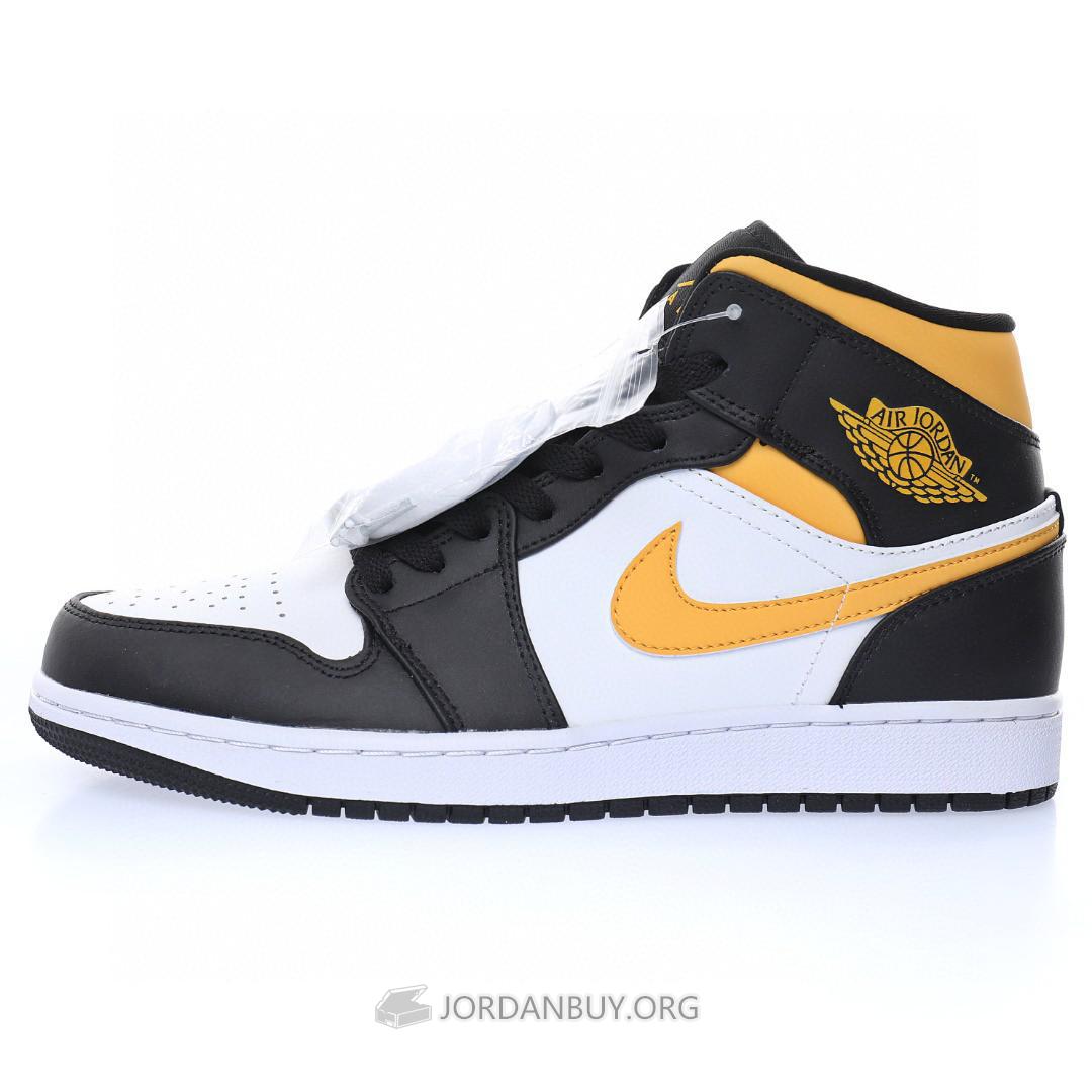 Air Jordan 1 Mid "Black University Gold" 554724-177
