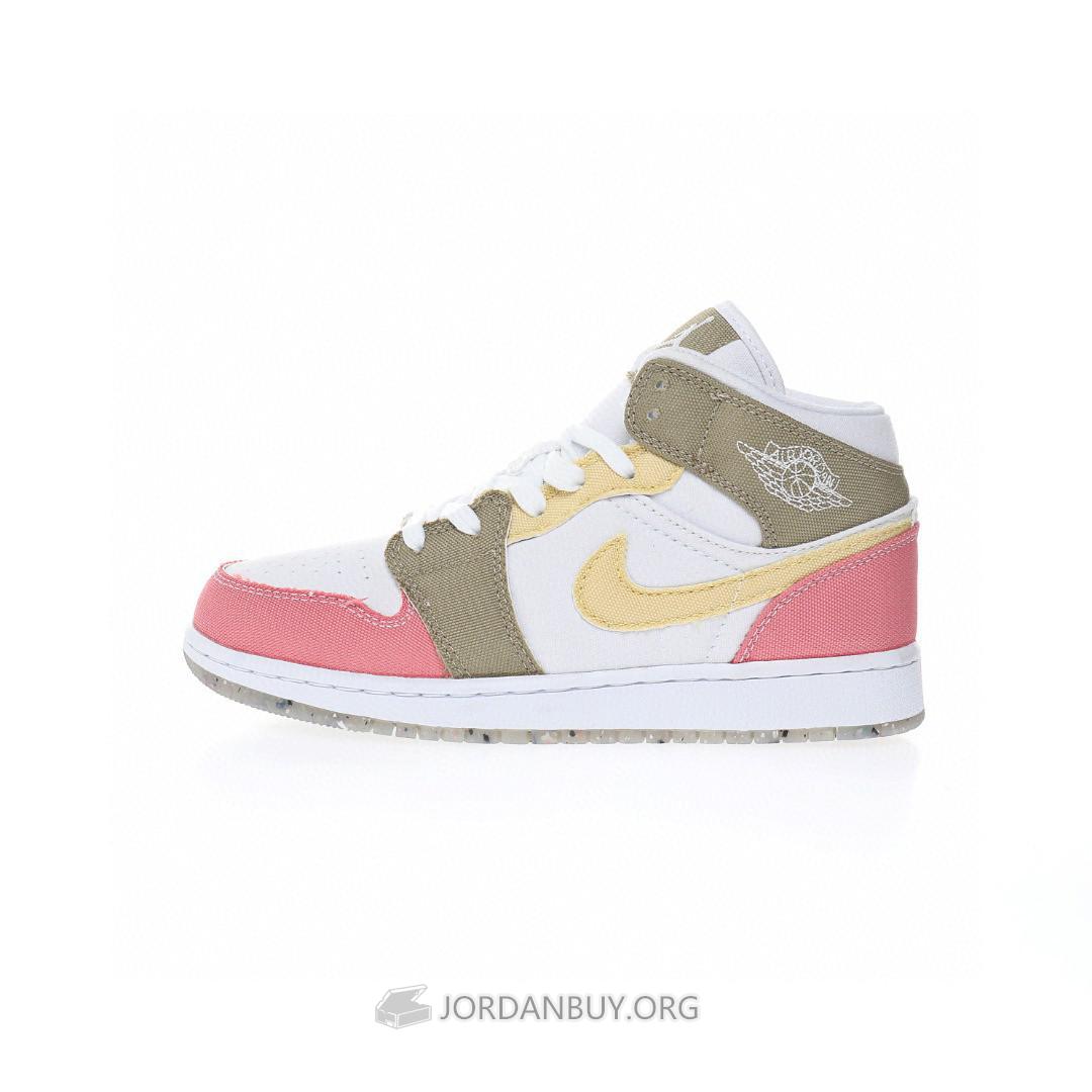 Air Jordan 1 Mid SE "Pastel Vivid Green Grind" DJ0338-100