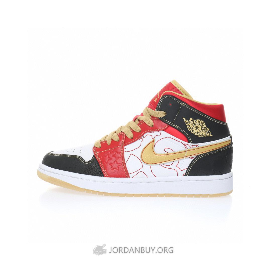 Air Jordan 1 Mid XQ "White Black Sport Red" DV0576-176