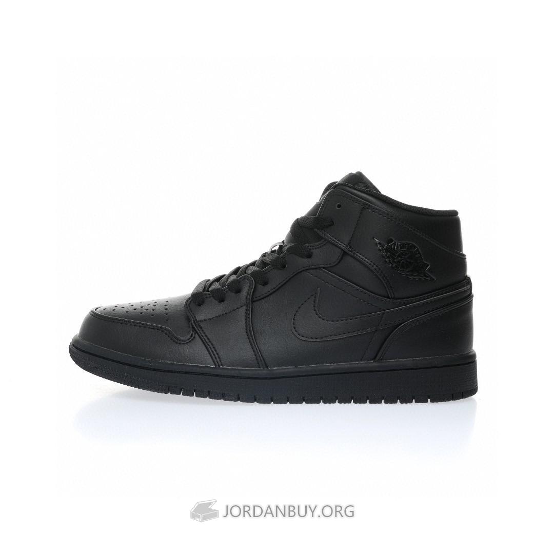 Air Jordan 1 Mid "Triple Black" 554724-093