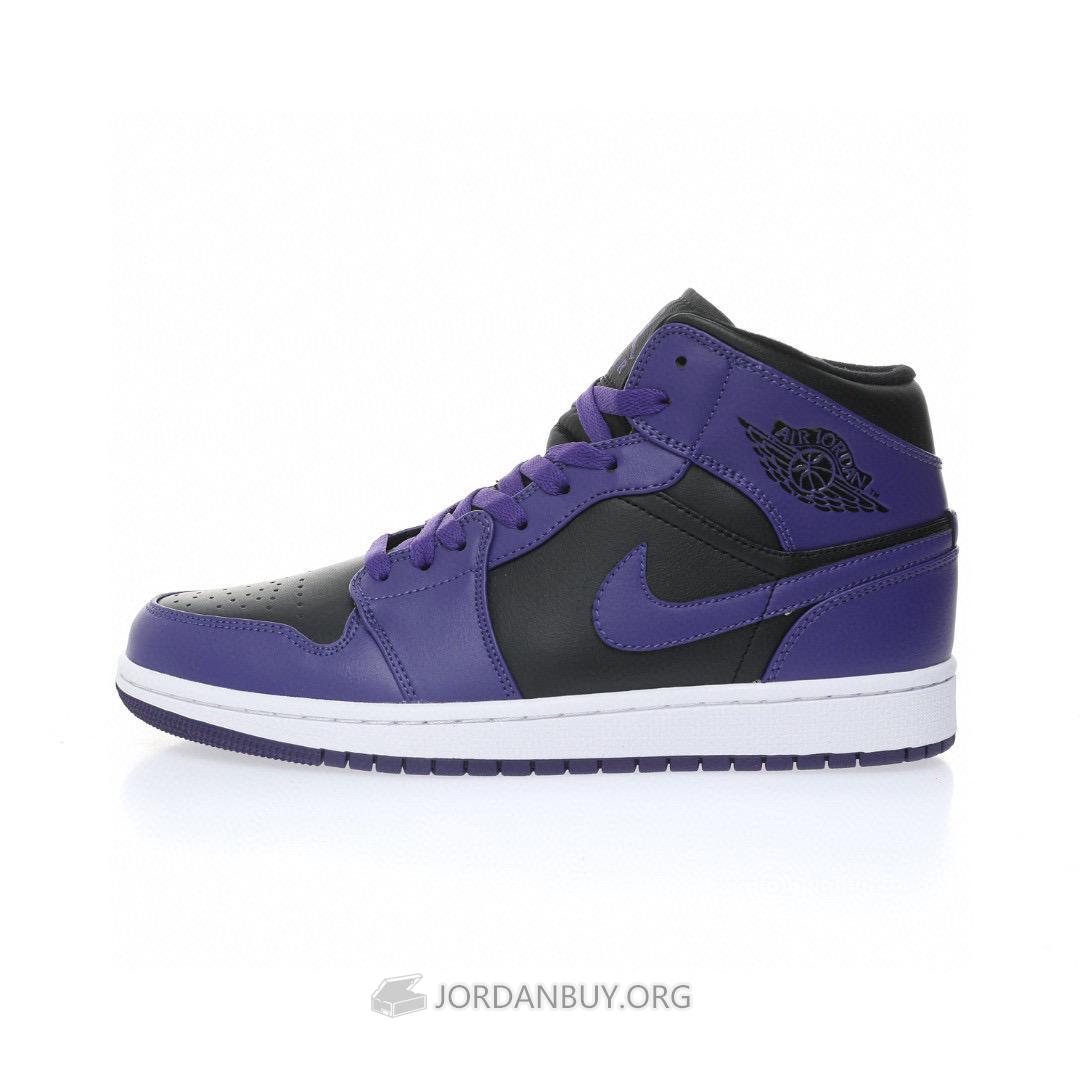 Air Jordan 1 Mid "Purple Black" BQ6472-051