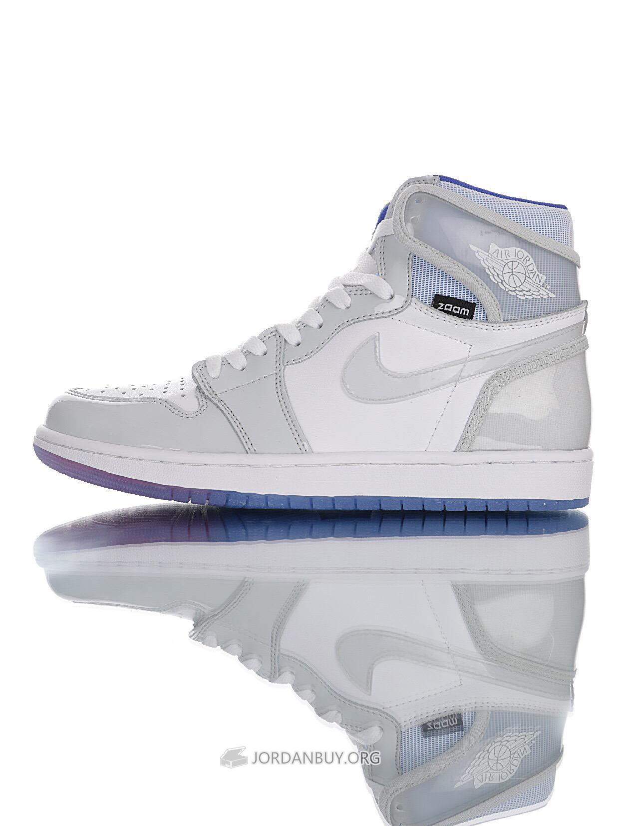 Air Jordan 1 Retro High "Zoom White Racer Blue" CK6637-104