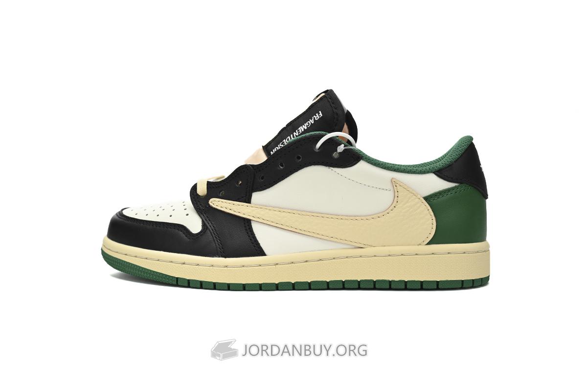 Fragment Design x Travis Scott x Air Jordan 1 Retro Low "Green White Black" DM7866-128