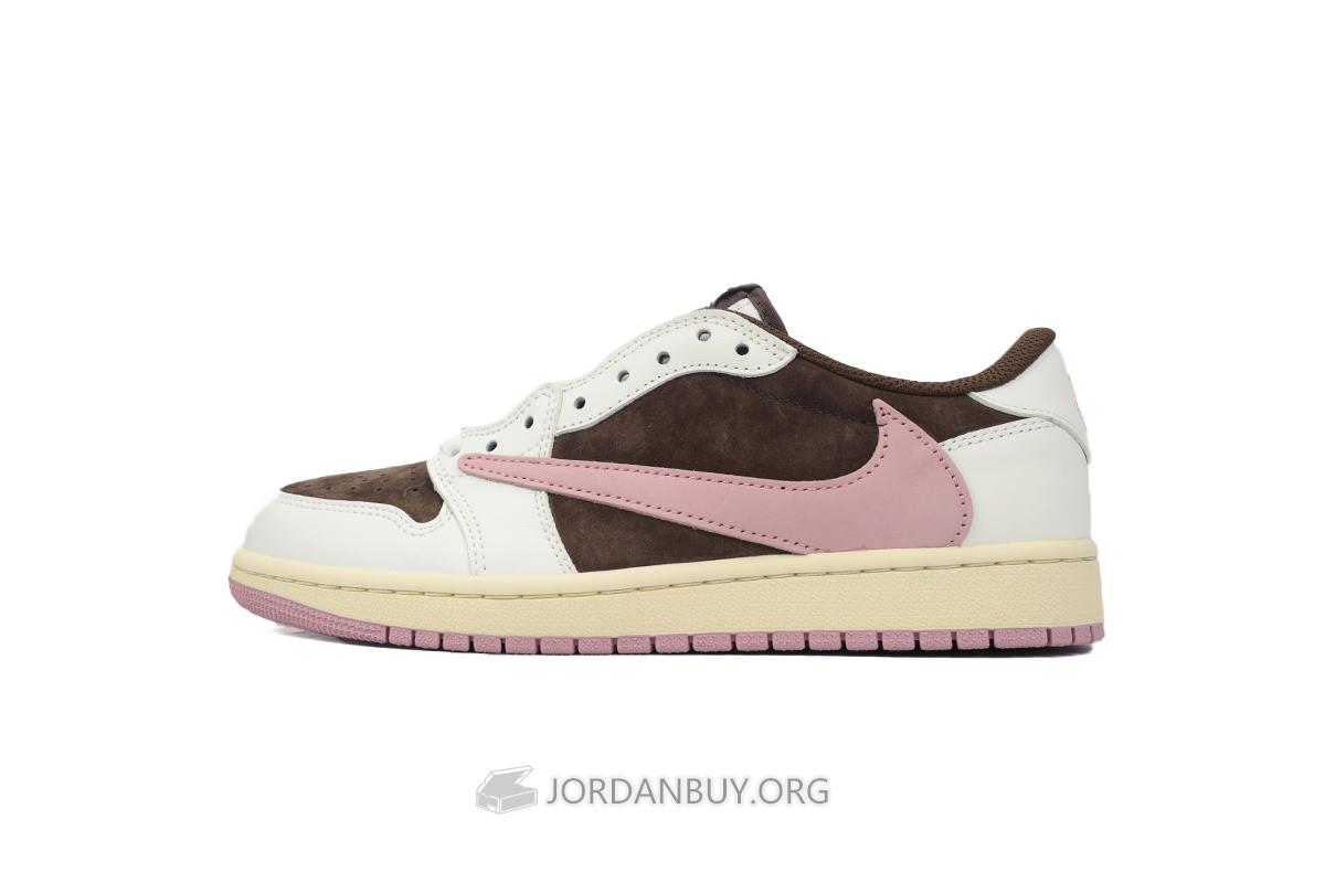 Travis Scott x Air Jordan 1 Retro Low OG SP "Dark Pony Pink Oxford" DZ4137-206