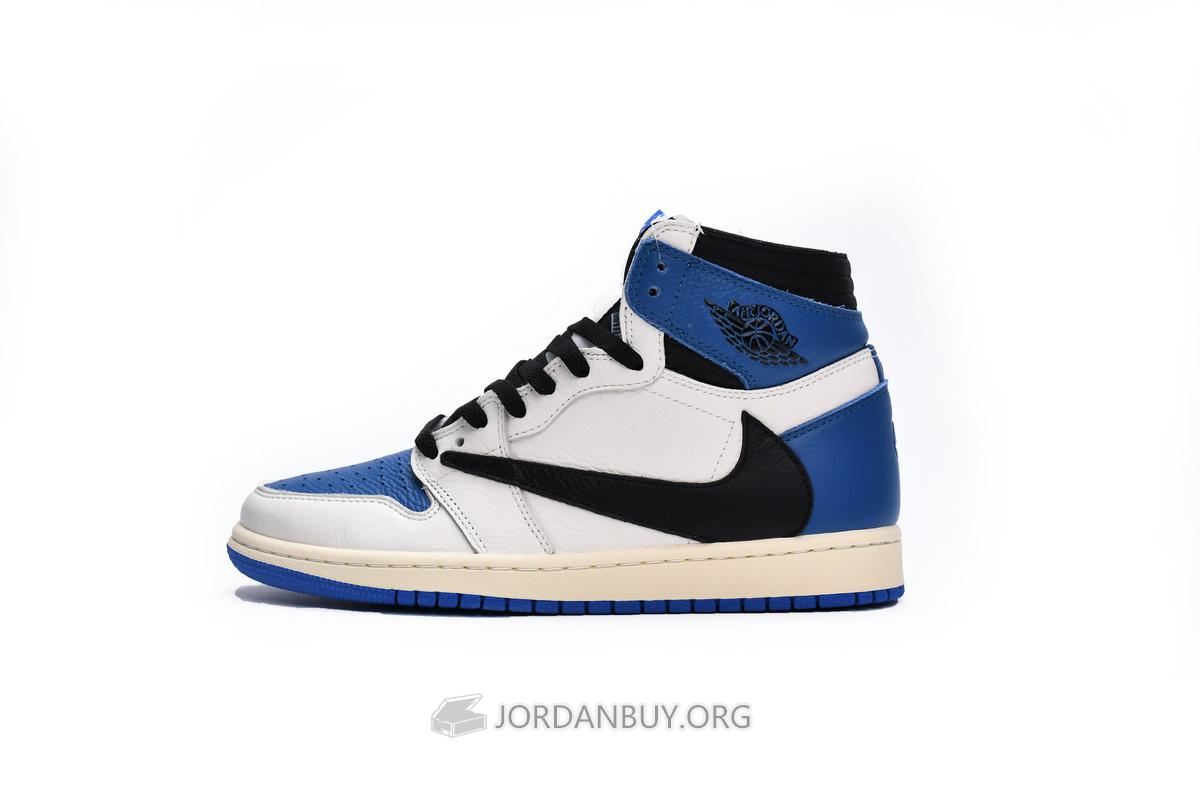 Fragment Design x Travis Scott x Air Jordan 1 Retro High OG SP "Military Blue" DH3227-105