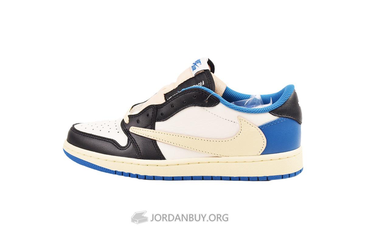 Fragment Design x Travis Scott x Air Jordan 1 Retro Low OG SP "Military Blue" DM7866-140
