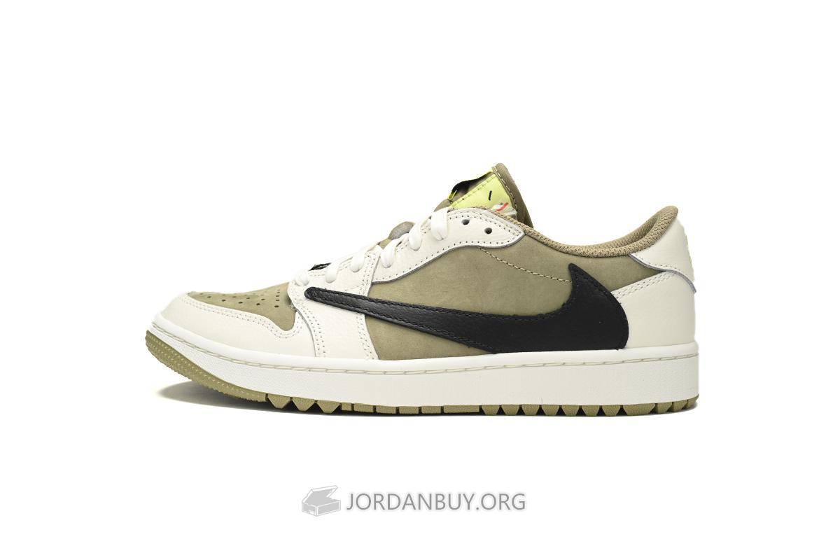 Travis Scott x Air Jordan 1 Low Golf "Neutral Olive" FZ3124-200