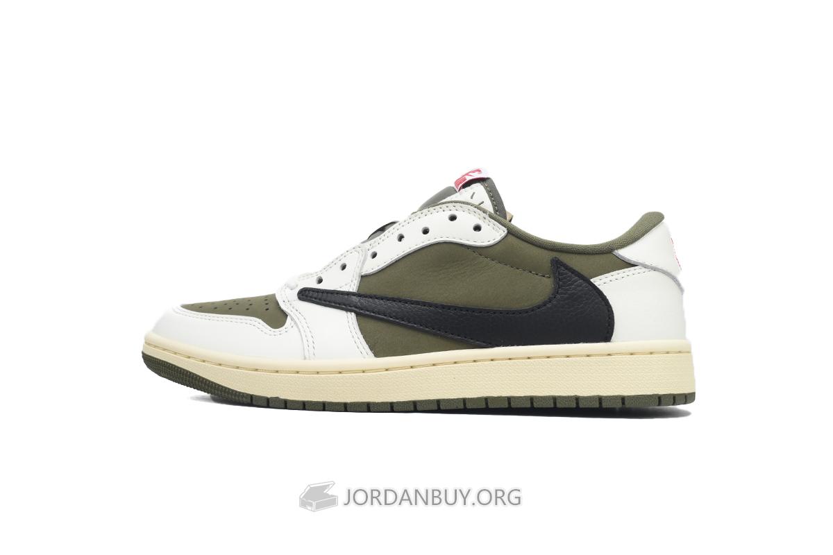 Travis Scott x Air Jordan 1 Retro Low OG SP "Reverse Olive Medium Olive" DM7866-200